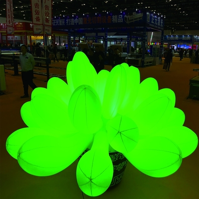 Decoración de bodas inflables luz LED colorida grandes flores inflables