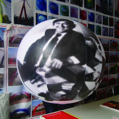Cambio de color globo de helio gigante, iluminación globo inflable para publicidad