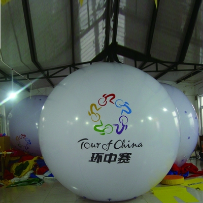 Balón volante de helio inflable de PVC sellado por aire con logotipo para publicidad