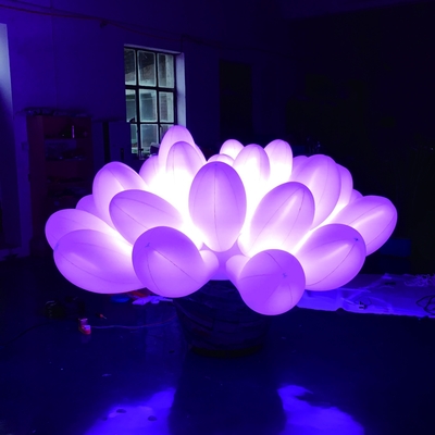 Iluminación atractiva planetas inflables / PVC inflables LED colgando globos de impresión completa para la decoración