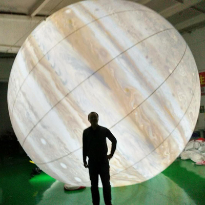 PVC personalizado tamaño nueve decoración del planeta 3 M tierra inflable con LED en el interior para la venta de eventos
