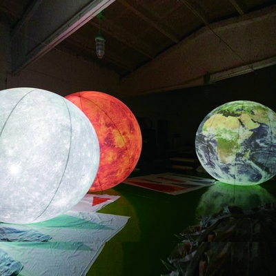 Venta caliente globo de helio inflable PVC blanco con logotipo y luz LED