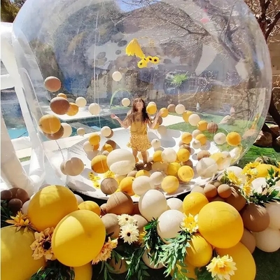 Casa de diversión clara inflables de cristal iglu cúpula de burbuja tienda de campaña transparente niños bombonas inflables casa para la fiesta