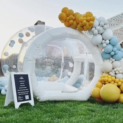 Casa de diversión clara inflables de cristal iglu cúpula de burbuja tienda de campaña transparente niños bombonas inflables casa para la fiesta