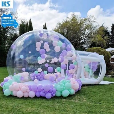 Tienda de burbujas inflable Tienda de cúpula de iglú transparente PVC Globo claro Casa de burbujas inflable para fiesta de bodas al aire libre
