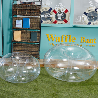 0Sofá de globo transparente de material PVC de 0,2 mm 1m para niños que juegan en la hierba o se sientan
