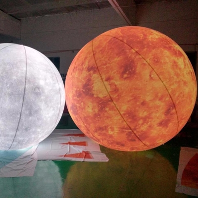 Logotipo personalizado de gran tamaño de publicidad modelo inflable luz LED globo lunar inflable para la decoración