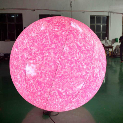 Festa al aire libre de luz LED de decoración gigante de helio PVC globo inflable con impresión de logotipo