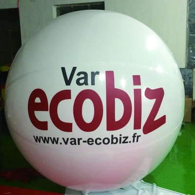 Flashing inflables de helio a prueba de agua led luz luna planeta globo con palos para la fiesta de Navidad decoraciones de eventos
