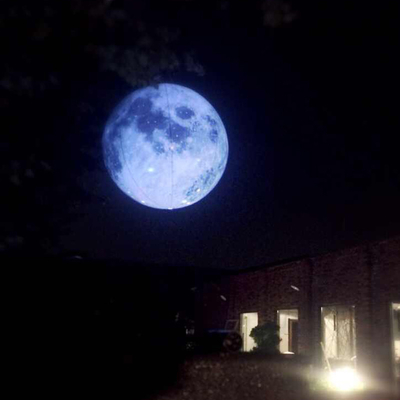 Modelo de luna inflable de publicidad gigante con luz led / globo lunar inflable grande para decoración