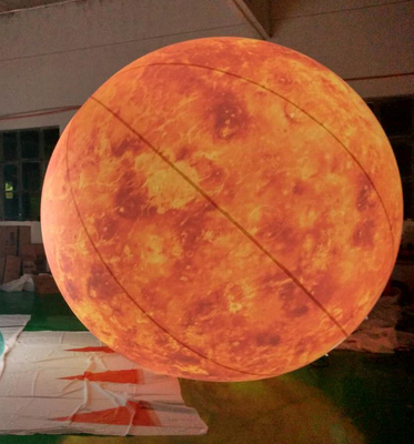 Modelo de luna inflable de publicidad gigante con luz led / globo lunar inflable grande para decoración