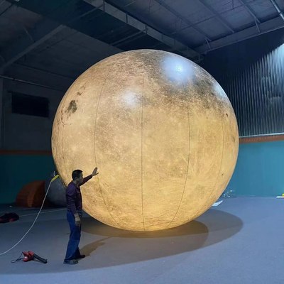 Gran globo lunar inflable modelo de publicidad de decoración gigante modelo de luna inflable con luz LED cambiante