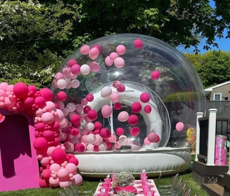 Nuevo estilo inflables pabellón tienda de burbujas NiñosCasa de saltoCúpula de burbujas con vuelo de globo