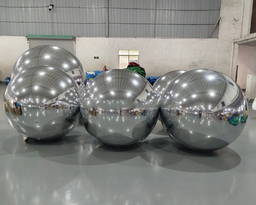 Gran Brillante Camaleón Balón Espejo Balón Plata PVC Balón Inflable de Navidad Para Decorar Festivales