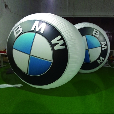 Venta caliente de PVC gigante globo de helio inflable PVC blanco con logotipo y luz LED