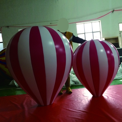 Venta caliente de PVC gigante globo de helio inflable PVC blanco con logotipo y luz LED