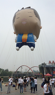 Balón volante de helio inflable de PVC sellado por aire con logotipo para publicidad