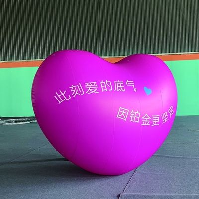 Impresión digital de PVC personalizada Decoración de San Valentín Corazón gigante inflable rojo Corazón inflable enorme