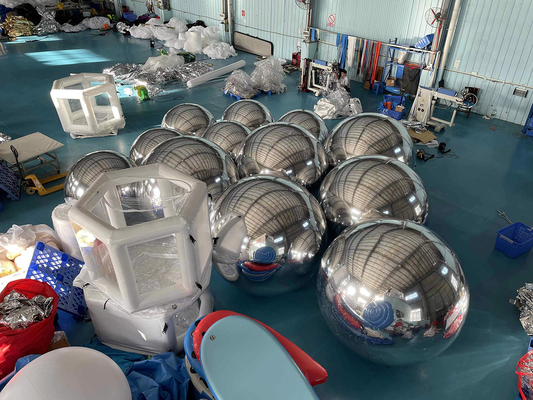Eventos Premium Características de globo de alto brillo Bola de espejo inflable para ambientes sofisticados
