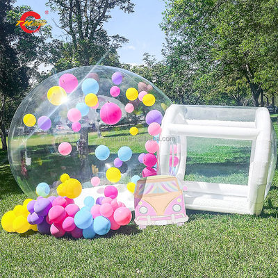 CE aprobado bomba de aire soplador material PVC transparente niños juegan casa de globo burbuja