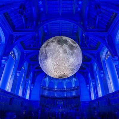 Eventos personalizados Publicidad gigante Modelo de luna inflable Gran globo lunar inflable con luz led
