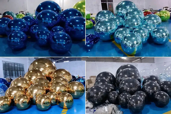 En el exterior asequible Grandes bolas brillantes inflables plata suave bolas brillantes bolas para el evento