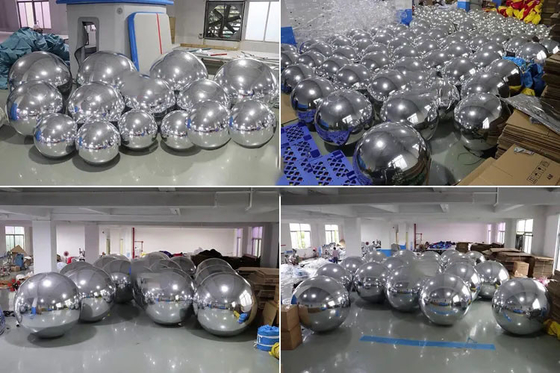 En el exterior asequible Grandes bolas brillantes inflables plata suave bolas brillantes bolas para el evento