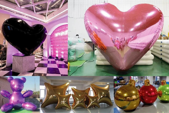 En el exterior asequible Grandes bolas brillantes inflables plata suave bolas brillantes bolas para el evento