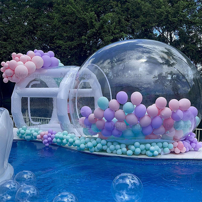 Casa de diversión clara inflables de cristal iglu cúpula de burbuja tienda de campaña transparente niños bombonas inflables casa para la fiesta