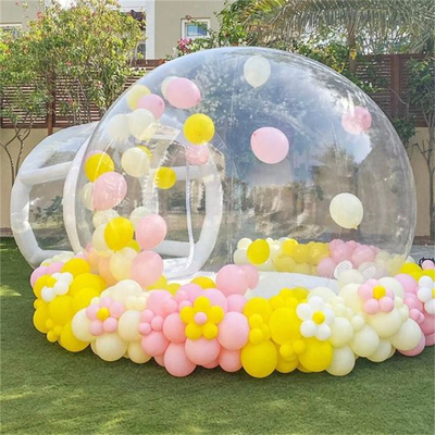 Casa de diversión clara inflables de cristal iglu cúpula de burbuja tienda de campaña transparente niños bombonas inflables casa para la fiesta