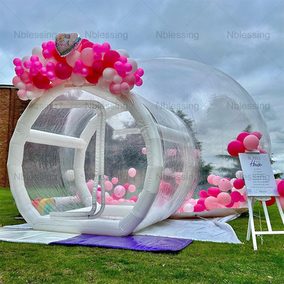Casa de diversión clara inflables de cristal iglu cúpula de burbuja tienda de campaña transparente niños bombonas inflables casa para la fiesta