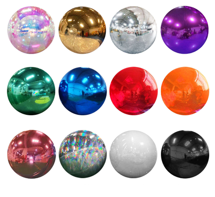 Evento exclusivo Espejo Bola Memorables Configuración Atracción Grandes bolas brillantes inflables Plata lujoso globo brillante inflables