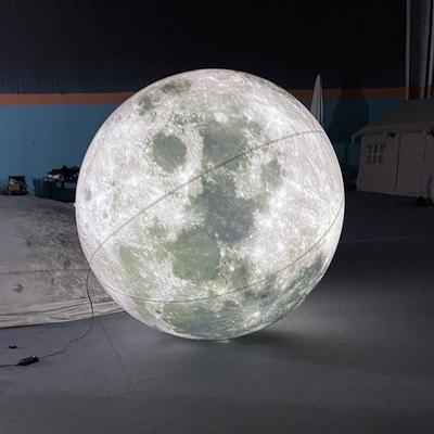 2 m Iluminación LED gigante Balón lunar Globos inflables Planeta Sistema solar Balón para decoraciones