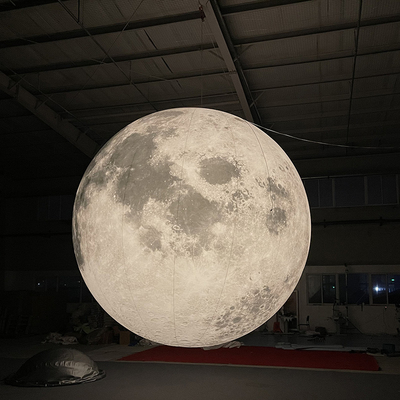 2 m Iluminación LED gigante Balón lunar Globos inflables Planeta Sistema solar Balón para decoraciones