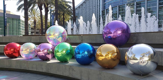 Venta caliente Tamaño personalizado Colores metálicos Decorativos Espejo Bola Gran Brillante Gigante Globos inflables