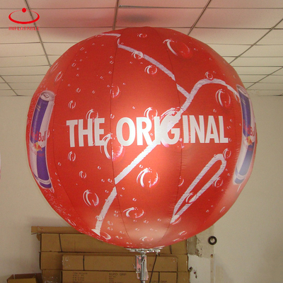 Balón de helio inflable de PVC gigante de venta caliente PVC blanco con logotipo y luz LED Balón