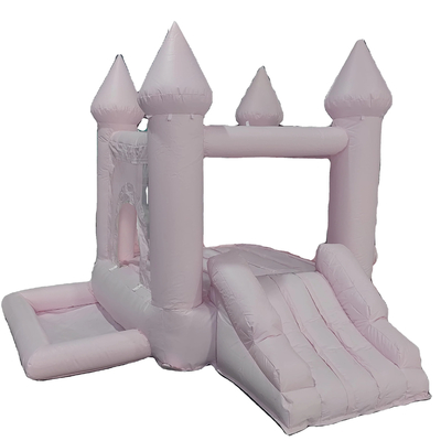 Niño salta casa salto combo decoración de boda portero blanco deslizamiento inflable castillo salto