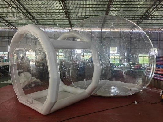 Casa de burbujas transparente al aire libre con globos Fiesta de bodas Casa de burbujas rebotante