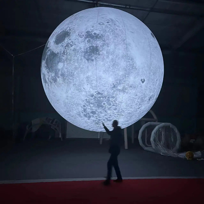Decoración Usado Gigante Publicidad Modelo de Luna Inflable Con Luz Led Gran Balón Lunar Inflable Balones personalizados