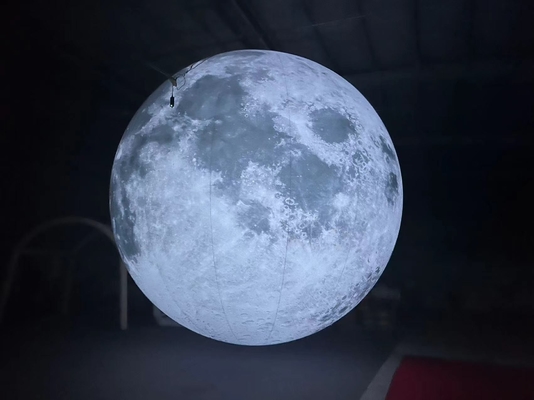 Decoración Usado Gigante Publicidad Modelo de Luna Inflable Con Luz Led Gran Balón Lunar Inflable Balones personalizados