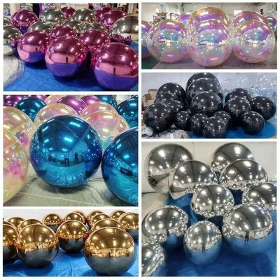 decoración de Navidad inflable personalizada gran pelota de espejo de vidrio colgante bolas de espejo de Navidad