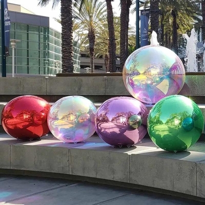 decoración de Navidad inflable personalizada gran pelota de espejo de vidrio colgante bolas de espejo de Navidad