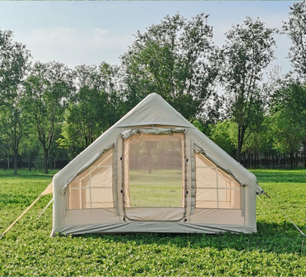 Popular Glamping Canvas Inflable Acampada al aire libre Customizado Lujo Poliéster Aire tienda de campaña familiar para acampar