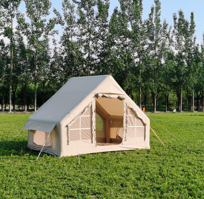 Popular Glamping Canvas Inflable Acampada al aire libre Customizado Lujo Poliéster Aire tienda de campaña familiar para acampar
