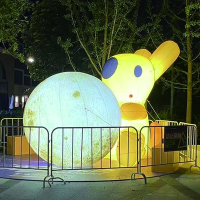 Decoraciones inflables de luna inflables globo inflable con iluminación LED en el interior globo de fiesta para decoraciones de conciertos