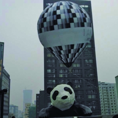 Publicidad globo celeste de helio PVC gran personalización hinchable
