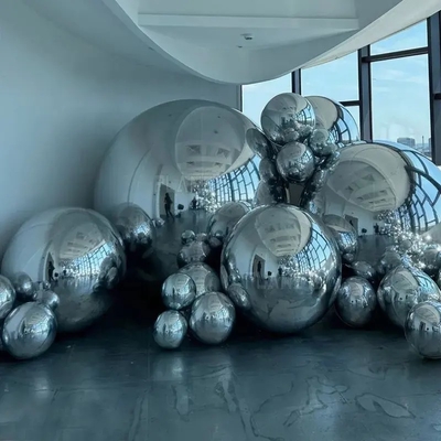 Balones publicitarios inflables de doble capa de plata