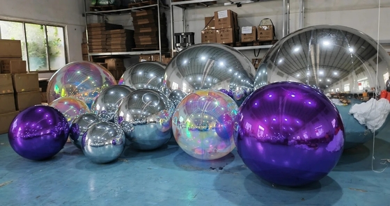 Balones publicitarios inflables de doble capa de plata