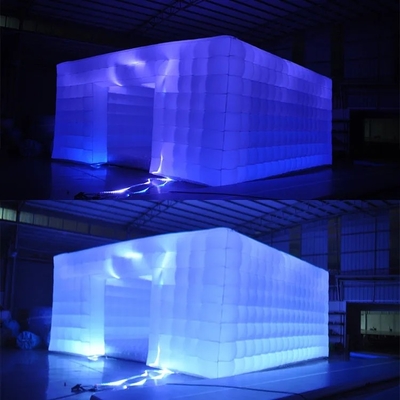 Luz LED globos de publicidad inflables carpa de cubo de aire inflable para alquiler