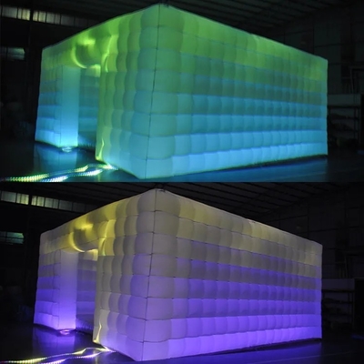 Luz LED globos de publicidad inflables carpa de cubo de aire inflable para alquiler